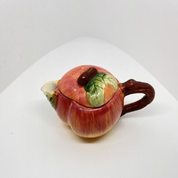 Russ Berrie & Co Miniature Fruit Apple and Pear Teapots - Picture 8 of 15